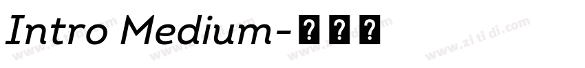 Intro Medium字体转换